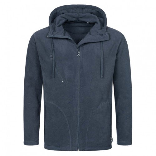 Front - Stedman Mens Active Hooded Fleece Jacket