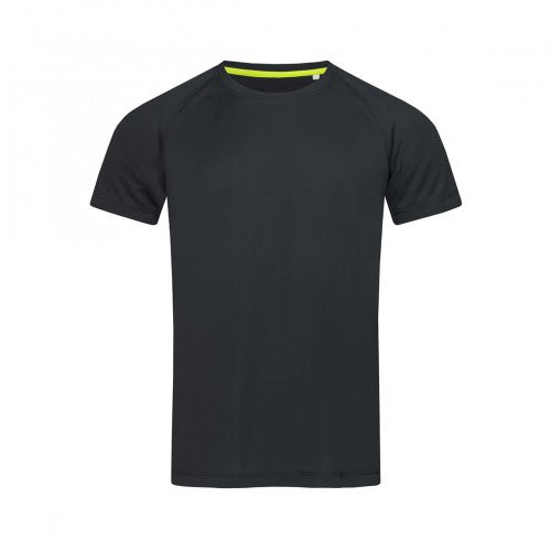 Blue Midnight - Front - Stedman Mens Active Raglan Mesh T-Shirt