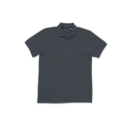 Grey Heather - Front - Stedman Stars Mens Harper Cotton Polo