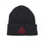 Front - Addict Ribbed Embroidered Detail Beanie