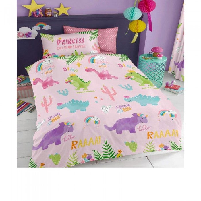 Front - Cutie-Saurus Duvet Cover Set