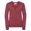 Front - Russell Collection Ladies/Womens V-neck Knitted Cardigan