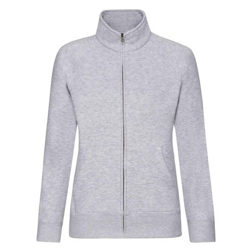 Front - Fruit Of The Loom Ladies/Womens Lady-Fit Fleece Sweatshirt Jacket