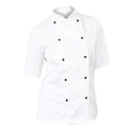 Front - Dennys Womens/Ladies Lightweight Short Sleeve Chefs Jacket / Chefswear