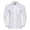 Front - Russell Mens Long Sleeve Pure Cotton Work Shirt