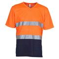 Front - Yoko Mens Cool Weave Hi-Vis V Neck T-Shirt