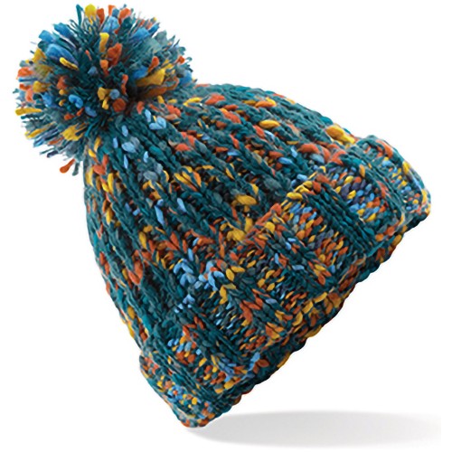 Front - Beechfield Unisex Twister Pop Pom Beanie