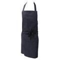 Front - Dennys Ladies/Womens Polycotton Bib Workwear Apron With Pocket (Pack of 2)