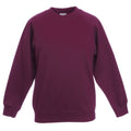 Front - Fruit Of The Loom Childrens Unisex Raglan Sleeve Sweatshirt (Pack of 2)