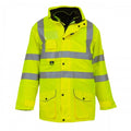 Front - Yoko Hi Vis Multi-Function Breathable & Waterproof 7-In-1 Jacket (Pack Of 2)