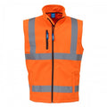 Front - Yoko Mens Hi Vis Softshell Bodywarmer / Workwear (Pack of 2)