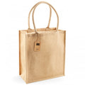 Front - Westford Mill Jute Boutique Shopper Bag (19L) (Pack of 2)