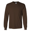 Front - Gildan Mens Plain Crew Neck Ultra Cotton Long Sleeve T-Shirt