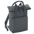Navy Dusk - Front - Bagbase Roll Top Twin Handle Backpack