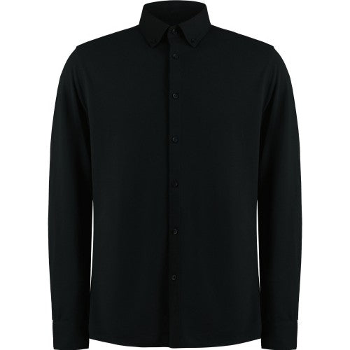 Front - Kustom Kit Mens Superwash 60°C Tailored Long-Sleeved Shirt