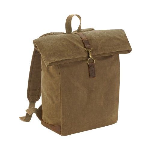 Front - Quadra Heritage Leather Accents Backpack