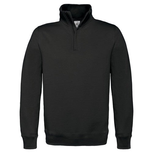 Front - B&C Mens ID.004 Cotton Quarter Zip Sweatshirt