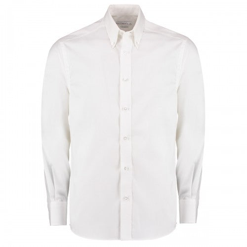 Front - Kustom Kit Mens Tailored Fit Long Sleeved Business Shirt