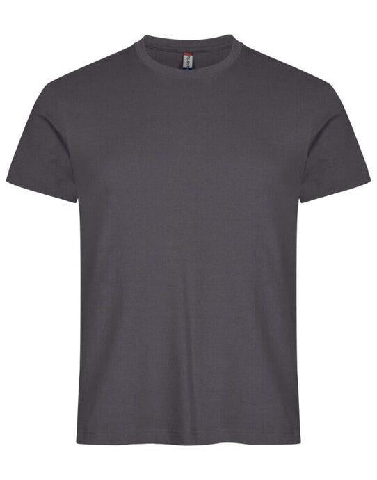 Metal Grey - Close up - Clique Mens Melange T-Shirt