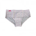 Front - Datch Childrens Girls Checked Pattern French Knickers