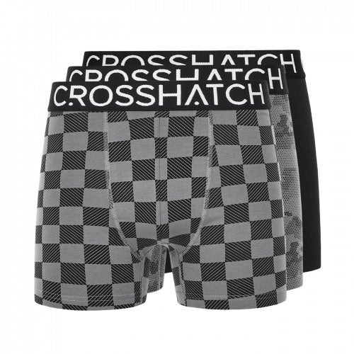 Front - Crosshatch Mens Bresler Boxer Shorts (Pack of 3)