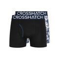 Front - Crosshatch Mens Morkam Boxer Shorts (Pack of 2)