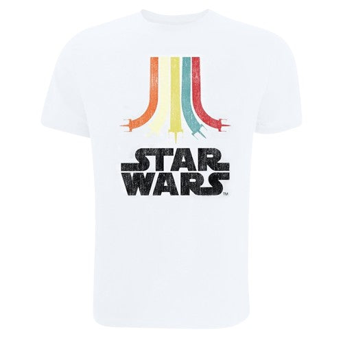 Front - Star Wars Girls Rainbow Cotton T-Shirt