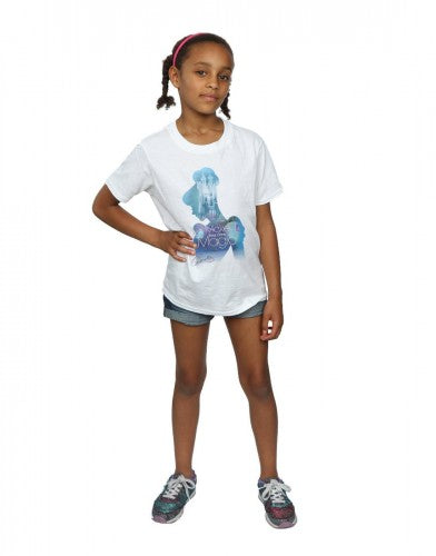 White - Close up - Cinderella Girls Make Your Own Magic Silhouette Cotton T-Shirt