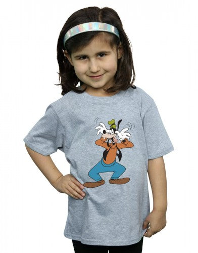 Sports Grey - Side - Disney Girls Crazy Goofy Cotton T-Shirt