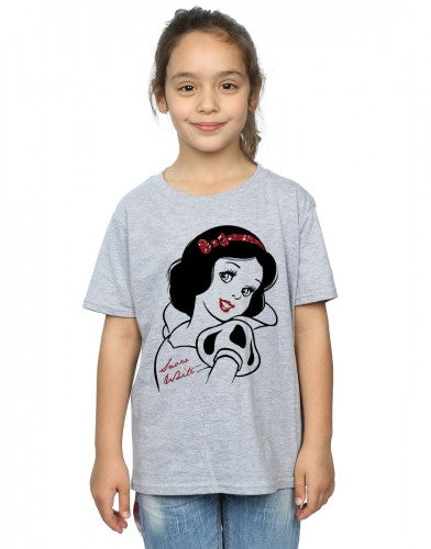 Sports Grey - Lifestyle - Snow White And The Seven Dwarfs Girls Glitter T-Shirt