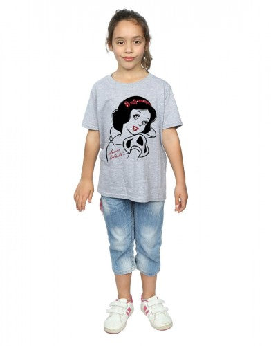 Sports Grey - Close up - Snow White And The Seven Dwarfs Girls Glitter T-Shirt