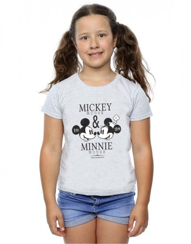 Sports Grey - Back - Disney Girls Crush Mondays Mickey & Minnie Mouse Cotton T-Shirt