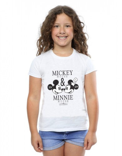 White - Back - Disney Girls Crush Mondays Mickey & Minnie Mouse Cotton T-Shirt