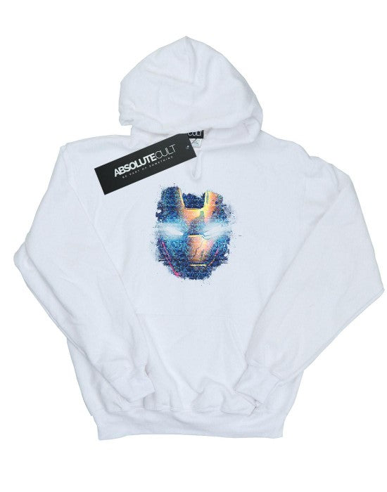 Front - Marvel Girls Avengers Iron Man Distressed Head Hoodie