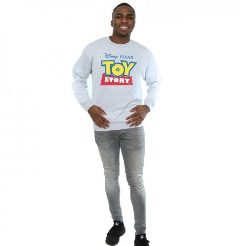 Heather Grey - Close up - Toy Story Mens Logo Sweatshirt