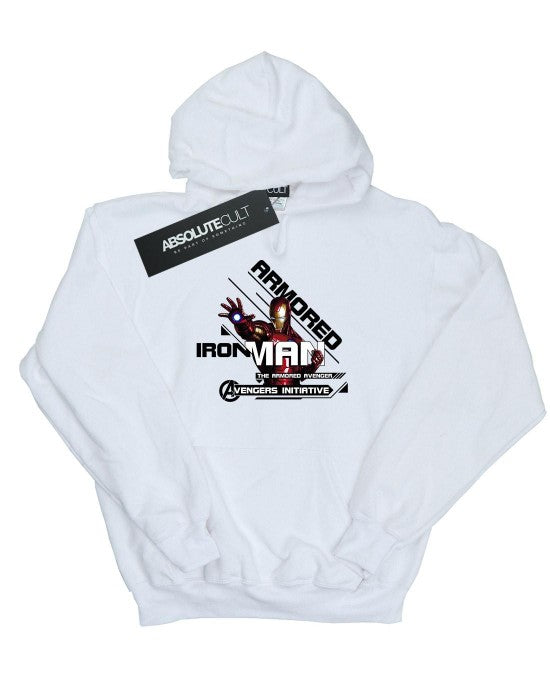Front - Marvel Mens Avengers Iron Man Armoured Avenger Hoodie