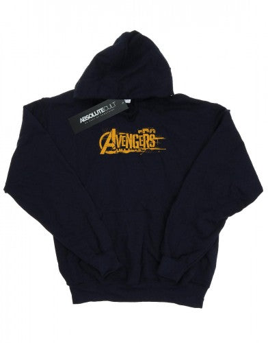 Front - Marvel Mens Avengers Infinity War Orange Logo Hoodie