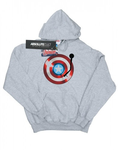 Front - Marvel Womens/Ladies Captain America Turntable Hoodie