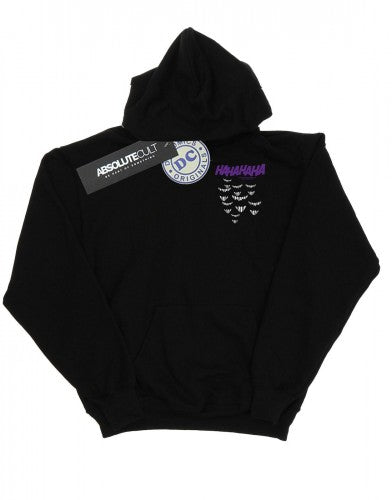 Front - DC Comics Mens Batman Joker Smile Breast Print Hoodie