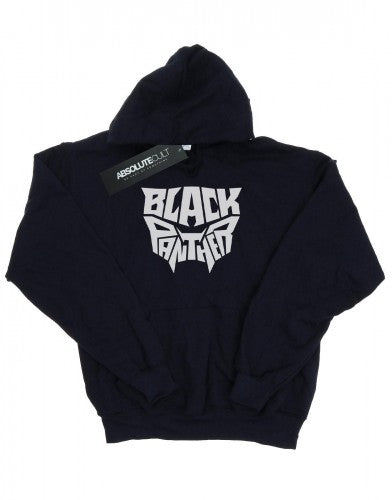 Front - Marvel Mens Black Panther Worded Emblem Hoodie