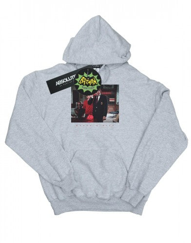 Front - DC Comics Mens Batman TV Series Bruce & Dick Photo Hoodie