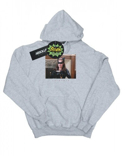 Front - DC Comics Mens Batman TV Series Catwoman Photo Hoodie