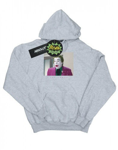 Front - DC Comics Mens Batman TV Series Joker Photograph Hoodie