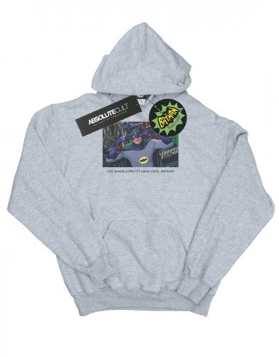 Front - DC Comics Mens Batman TV Series Mean Cape Hoodie