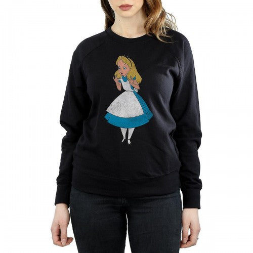 Front - Alice In Wonderland Womens/Ladies Classic Cotton Sweatshirt