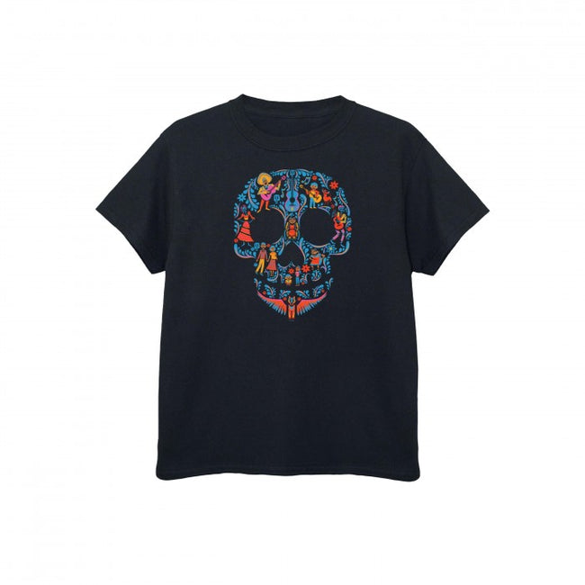 Front - Coco Girls Skull Cotton T-Shirt