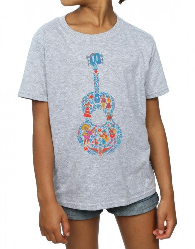 Sports Grey - Side - Coco Girls Guitar Cotton T-Shirt