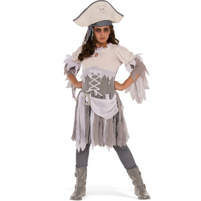 Front - Bristol Novelty Childrens Girls Ghostly Pirate Costume