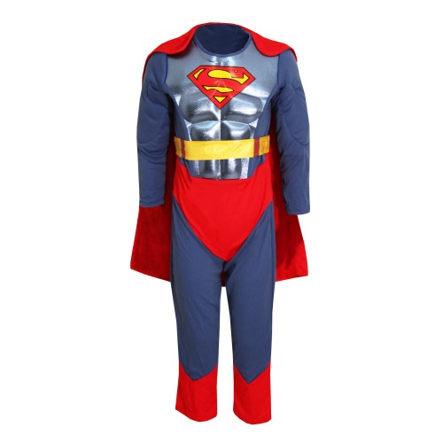Front - Superman Childrens/Kids Metallic Costume