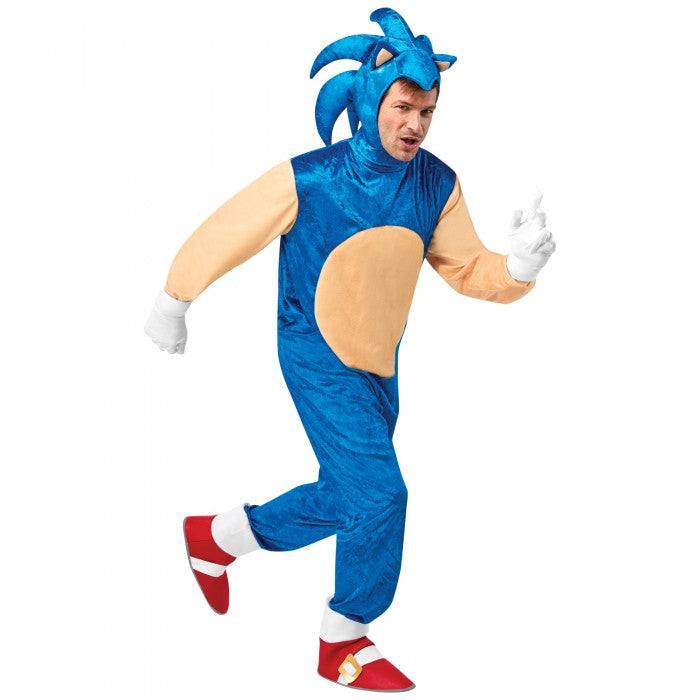 Front - Sonic The Hedgehog Mens Deluxe Costume